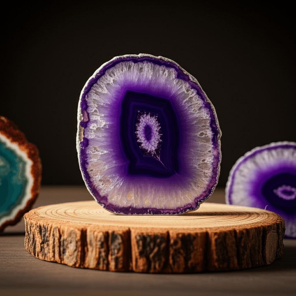 Amethyst Stalactite Slices β Uruguay
