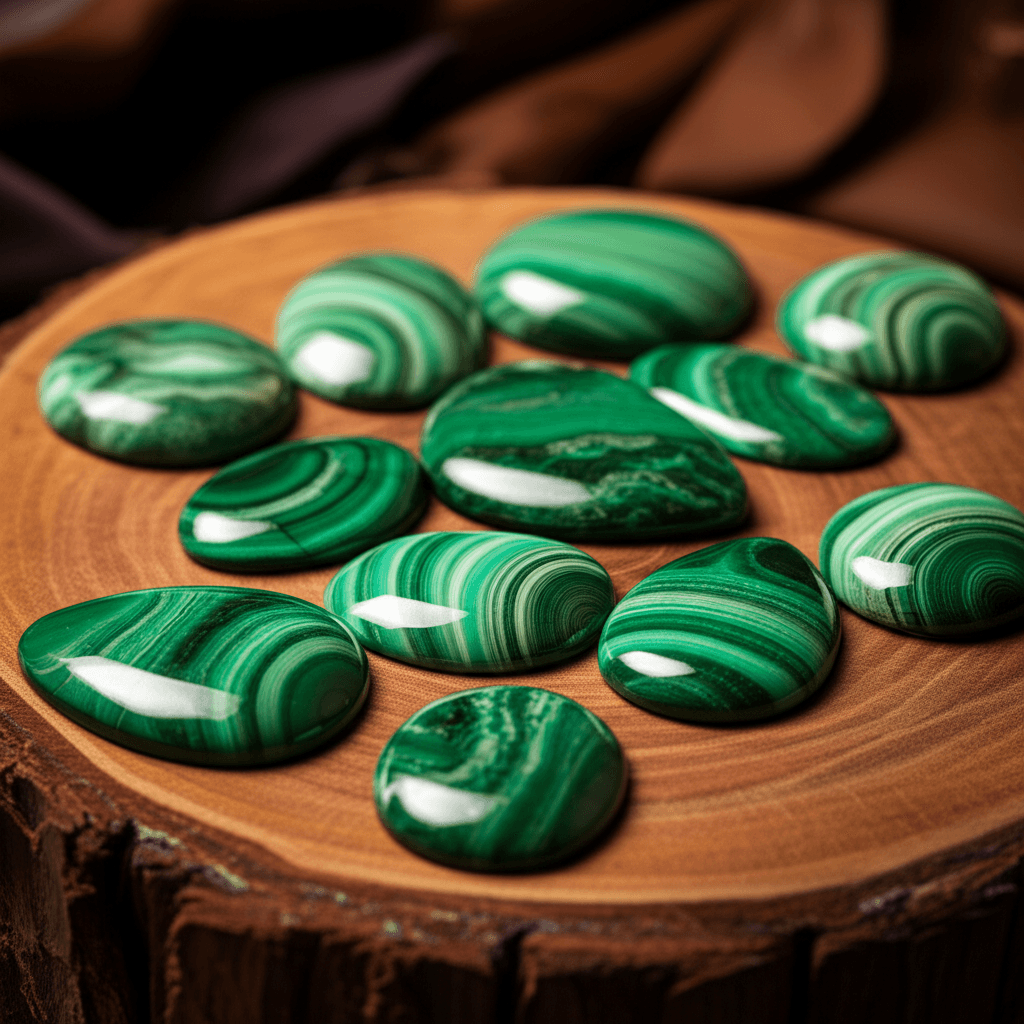 Malachite Cabochons — Lot B
